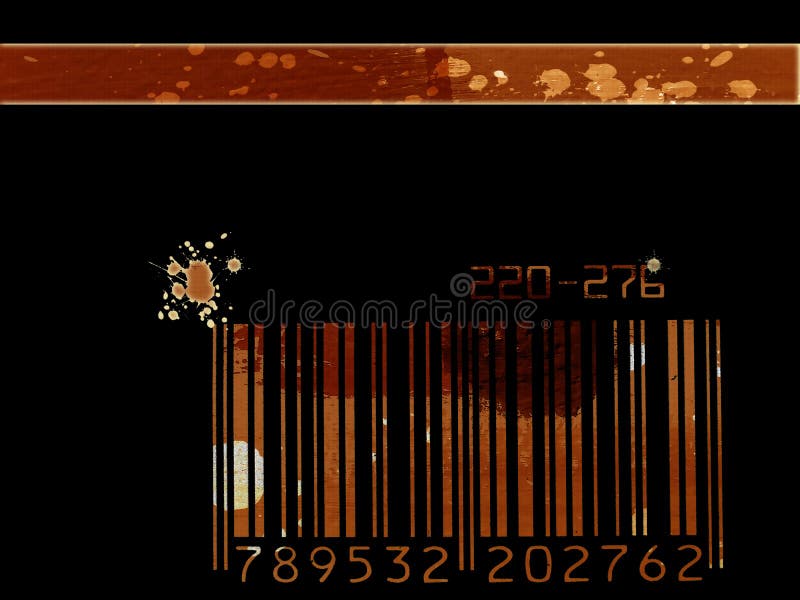 Fond grunge de code à barres illustration stock Fond grunge de code à barres illustration stock