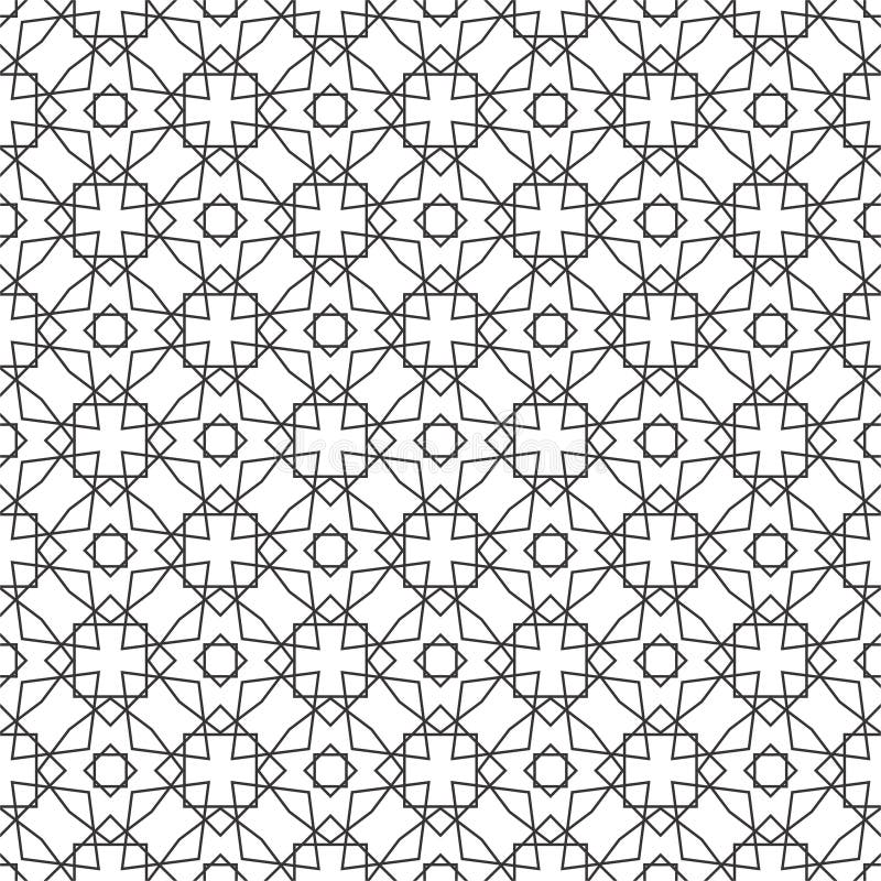 Fond géométrique sans couture de vecteur, noir et blanc simple illustration libre de droits Fond géométrique sans couture de vecteur, noir et blanc simple illustration libre de droits