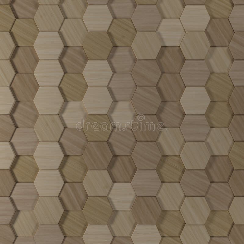 Render of 3D Geometric Abstract Hexagonal Wallpaper Background. Render of 3D Geometric Abstract Hexagonal Wallpaper Background