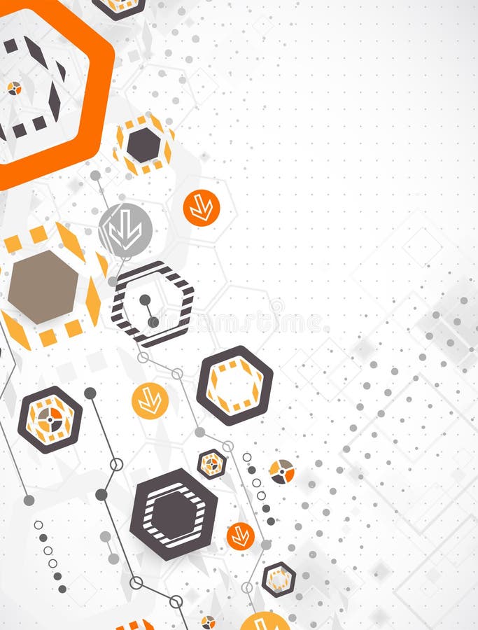Fond hexagonal d'affaires de nouvelle technologie illustration stock Fond hexagonal d'affaires de nouvelle technologie illustration stock