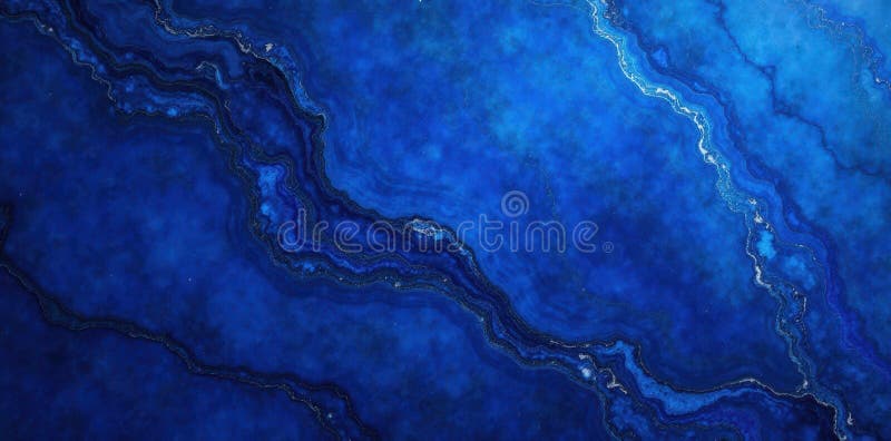 Fond intens albastru sapphire cu efect marmorat subtil cu fond bogat stock illustration