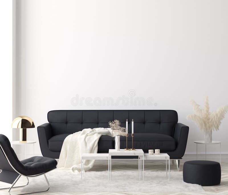 Fond intérieur de salon moderne minimaliste