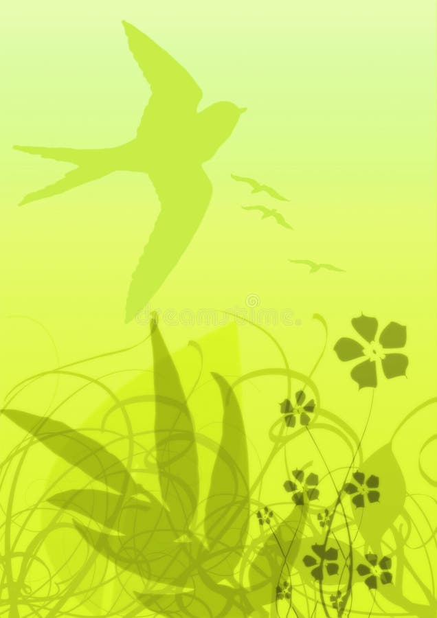 Fond floral jaune illustration libre de droits