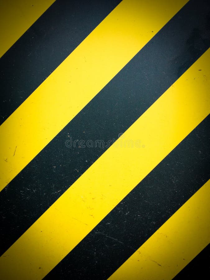 Poster Danger des bandes de diagonale jaune et noir texture