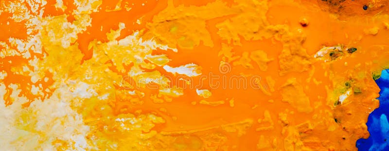Fond jaune-orange blanc de mélange de peinture de résumé photo libre de droits Fond jaune-orange blanc de mélange de peinture de résumé photo libre de droits