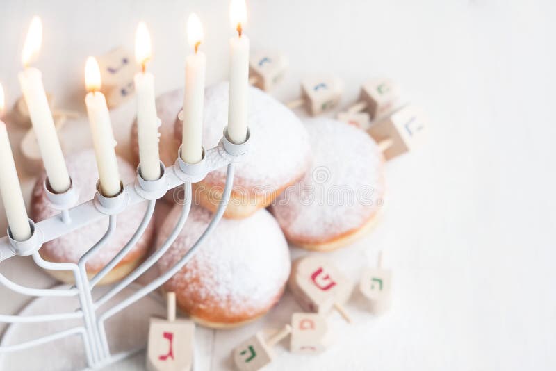 Fond juif de Hannukah de vacances images stock Fond juif de Hannukah de vacances images stock