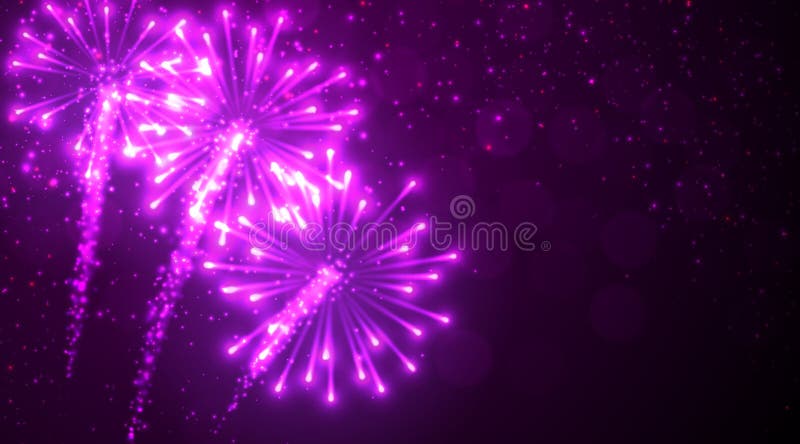 Fond lilas de fête de feu d'artifice illustration stock Fond lilas de fête de feu d'artifice illustration stock