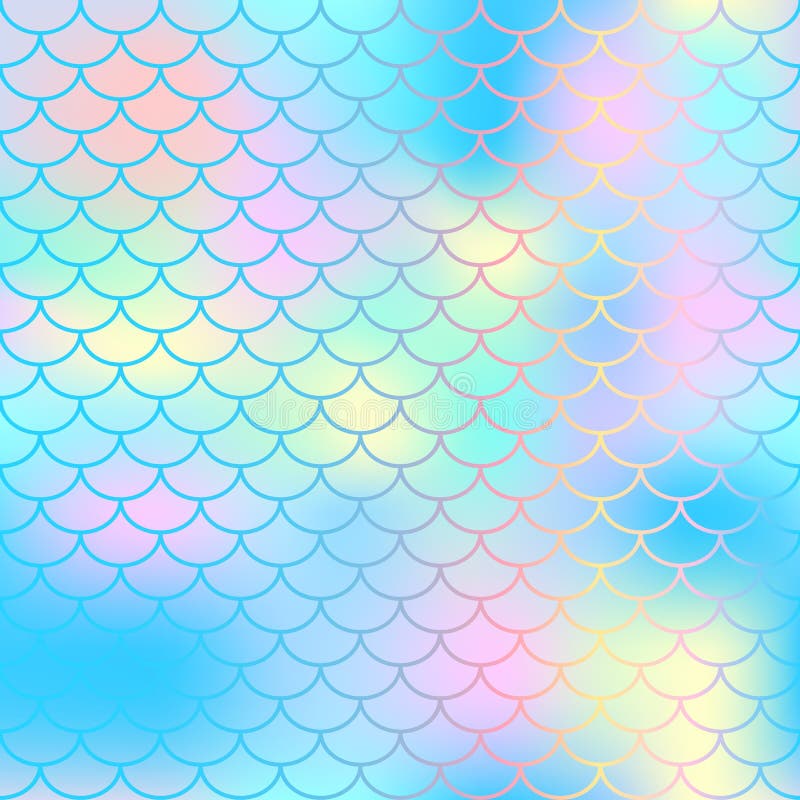 Fond magique de queue de sirène Modèle sans couture coloré avec le filet d'échelle de poissons Surface rose bleue de peau de sirè illustration stock