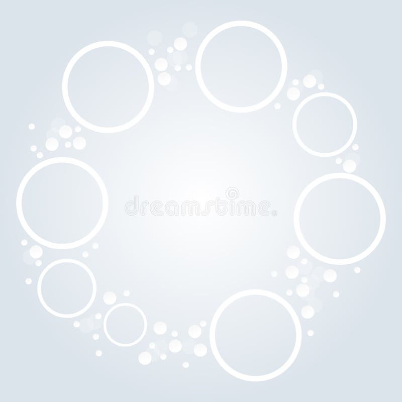 Fond minim de elemente rotunde albe stock illustration
