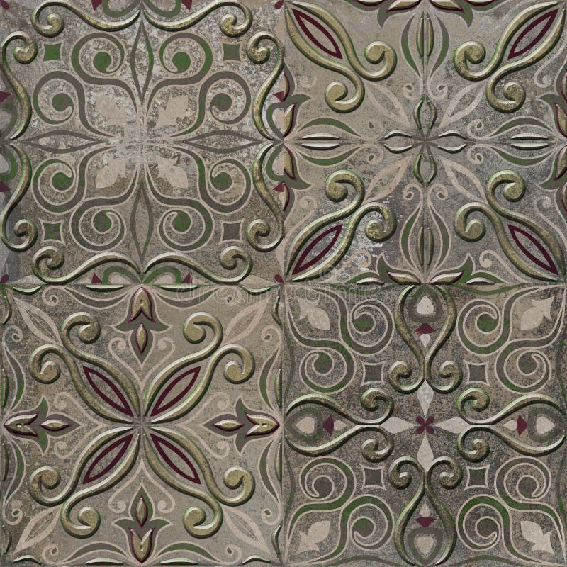 Fond moderne de plan rapproché de tuile de modèle de style ancien image libre de droits Fond moderne de plan rapproché de tuile de modèle de style ancien image libre de droits
