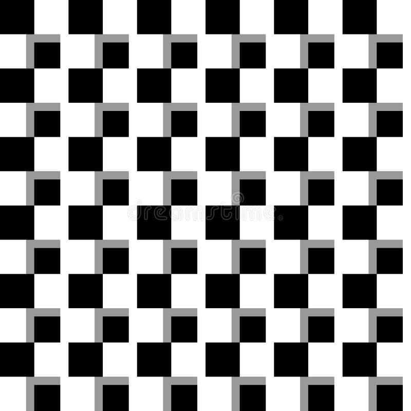 Fond monochrome illusoire avec la mosaïque des places Seamlessl illustration stock Fond monochrome illusoire avec la mosaïque des places Seamlessl illustration stock