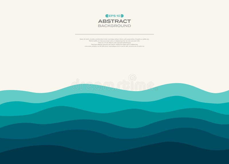 Fond marin abstrait bleu et ondulé illustration stock