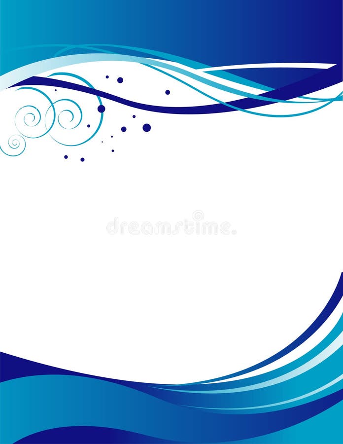 Fond bleu ondulé illustration de vecteur