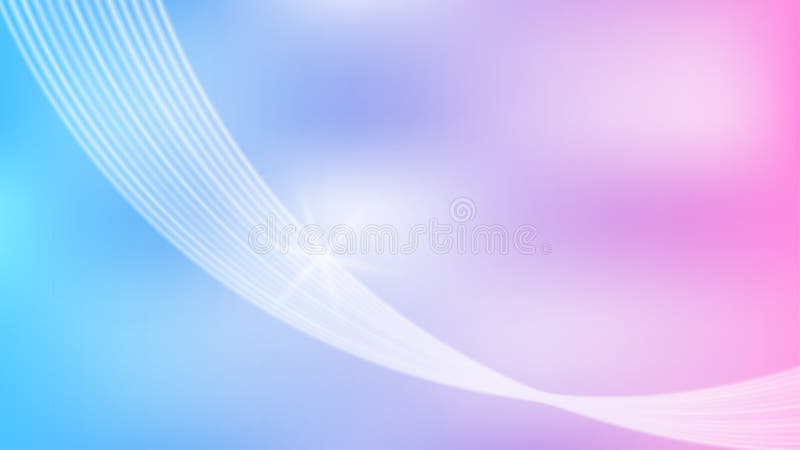 Fond pastel abstract de culoare albastru și roz, cu linii fileu strălucitoare și strălucire vector illustration