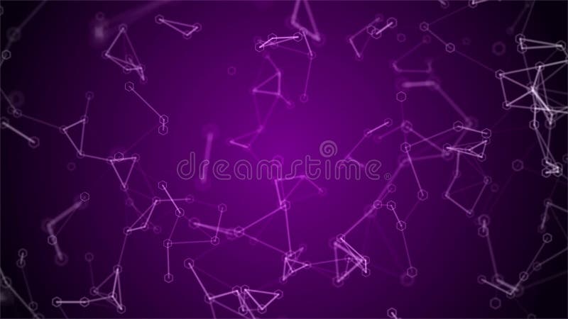 Fond plexus purple bande de fond abstraite en mouvement illustration de vecteur