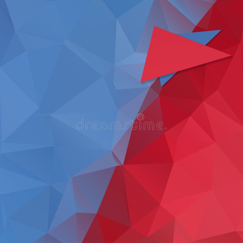 Fond polygonal abstrait de rouge bleu illustration stock Fond polygonal abstrait de rouge bleu illustration stock