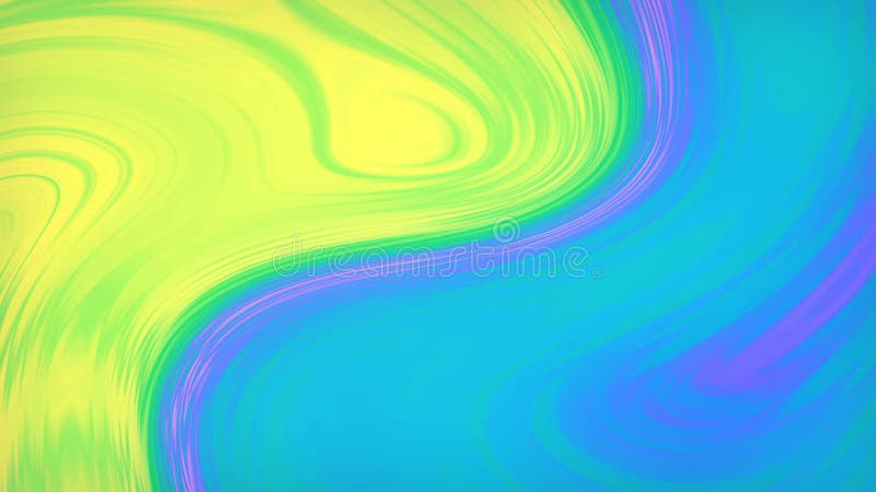 Fond psychédélique de peinture néon liquide animation boucle de rendu 3d hd illustration stock