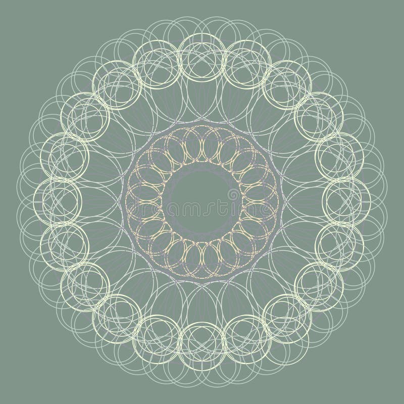 Fond rond ornemental de modèle de dentelle pour le certificat, note, billet, récompense, diplôme, conception de bon illustration stock Fond rond ornemental de modèle de dentelle pour le certificat, note, billet, récompense, diplôme, conception de bon illustration stock