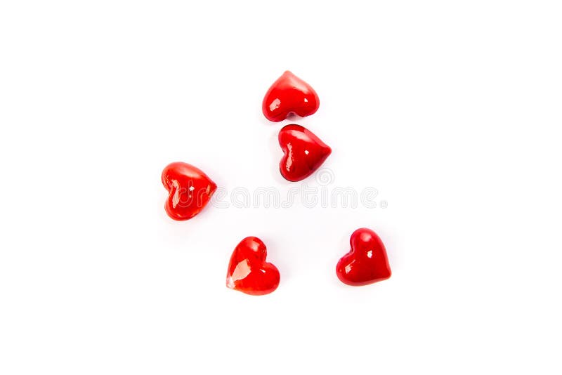 Fond rouge en verre de coeur photos libres de droits Fond rouge en verre de coeur photos libres de droits