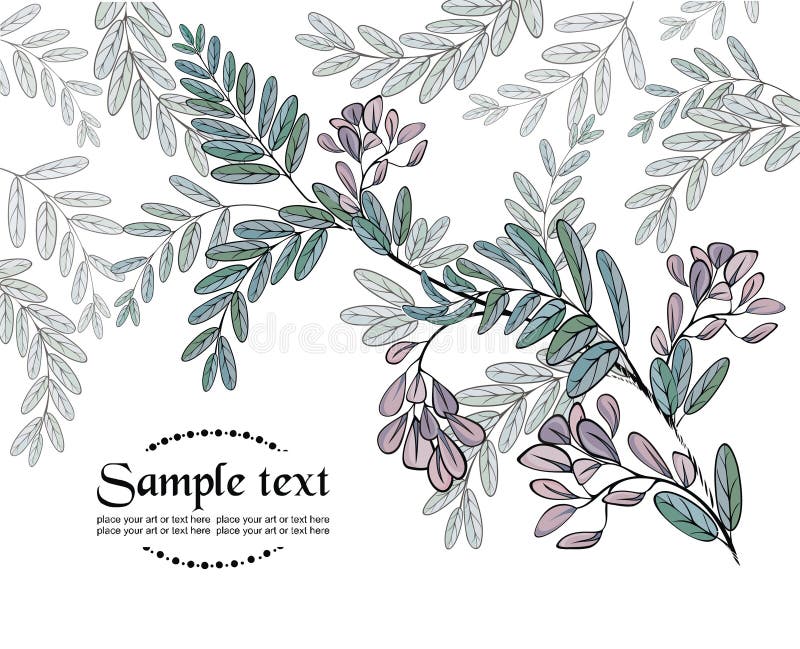 Fond saisonnier avec l'acacia illustration libre de droits Fond saisonnier avec l'acacia illustration libre de droits