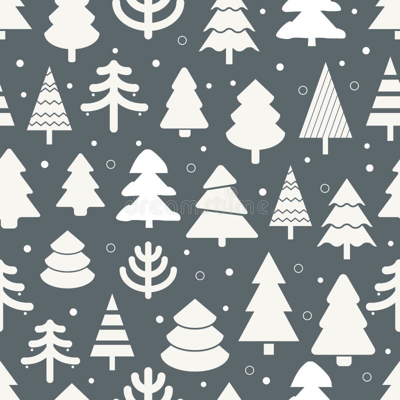 Fond sans couture abstrait d'arbres de Noël illustration stock Fond sans couture abstrait d'arbres de Noël illustration stock