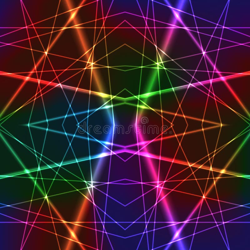 Fond sans couture coloré de laser d'arc-en-ciel au néon illustration de vecteur Fond sans couture coloré de laser d'arc-en-ciel au néon illustration de vecteur