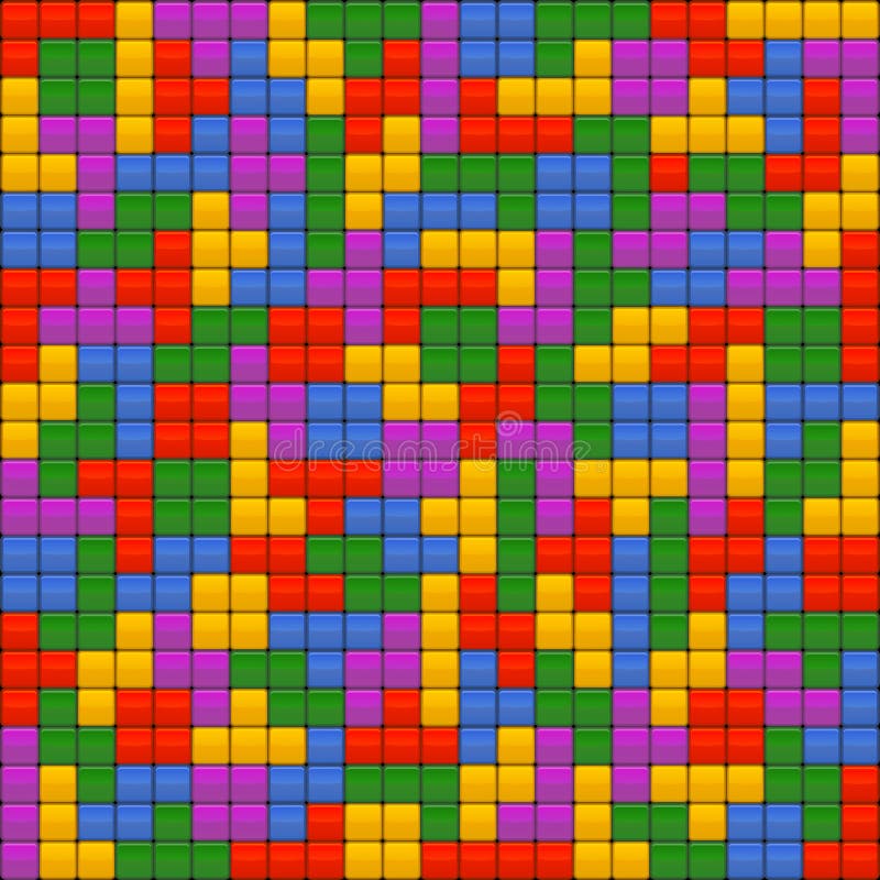 Fond sans couture de briques de Tetris Vecteur illustration libre de droits Fond sans couture de briques de Tetris Vecteur illustration libre de droits