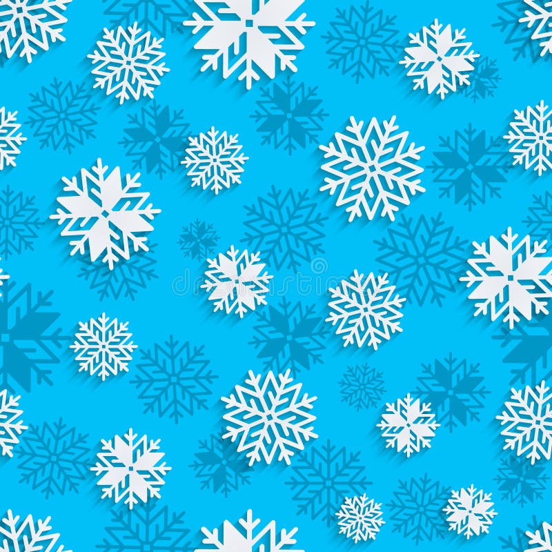 Fond sans couture de flocons de neige pour l'hiver, le thème de Noël et les cartes de vacances illustration de vecteur Fond sans couture de flocons de neige pour l'hiver, le thème de Noël et les cartes de vacances illustration de vecteur