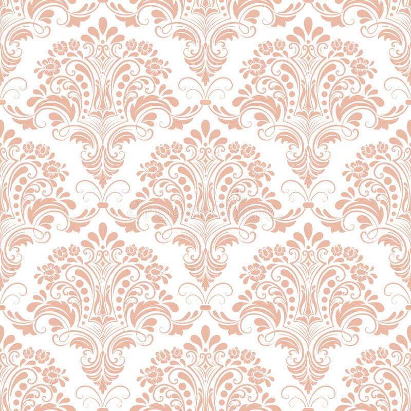Fond sans couture de modèle de damassé de vecteur. illustration libre de droits Fond sans couture de modèle de damassé de vecteur. illustration libre de droits