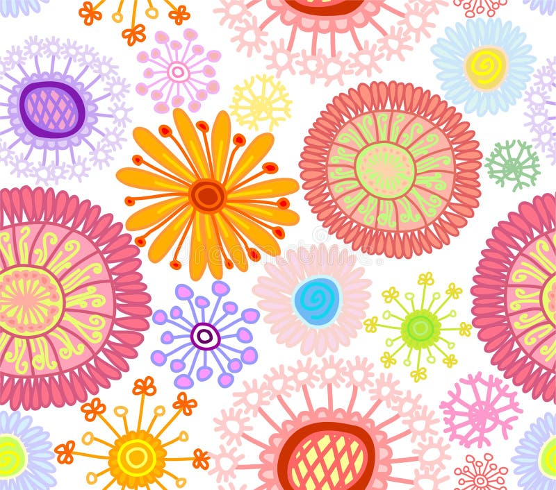 Fond sans couture floral coloré illustration libre de droits Fond sans couture floral coloré illustration libre de droits