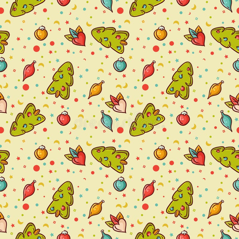 Fond sans joint coloré de Noël illustration stock Fond sans joint coloré de Noël illustration stock
