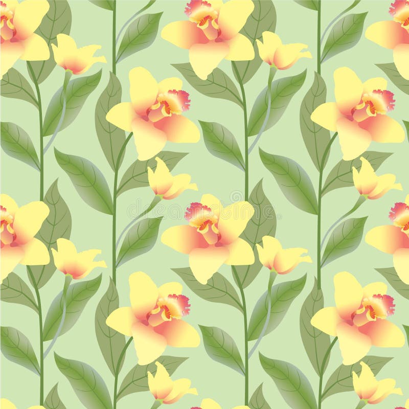 Fond sans joint de configuration avec des fleurs de yello, ou illustration de vecteur Fond sans joint de configuration avec des fleurs de yello, ou illustration de vecteur