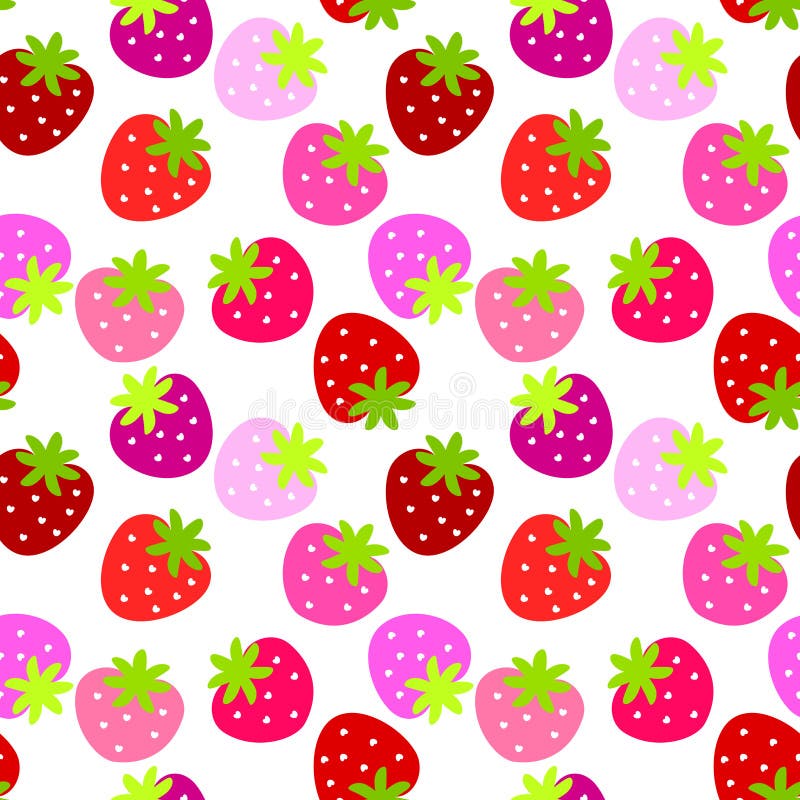 Fond sans joint de fraises illustration stock Fond sans joint de fraises illustration stock