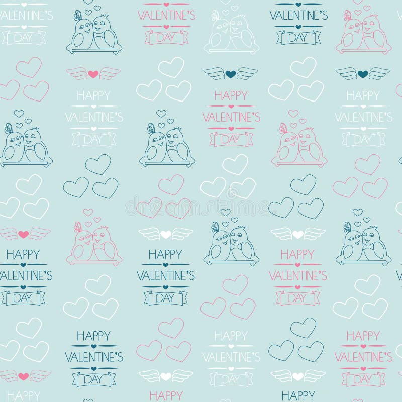 Fond sans joint pour le jour de valentine Papier d'emballage illustration stock Fond sans joint pour le jour de valentine Papier d'emballage illustration stock
