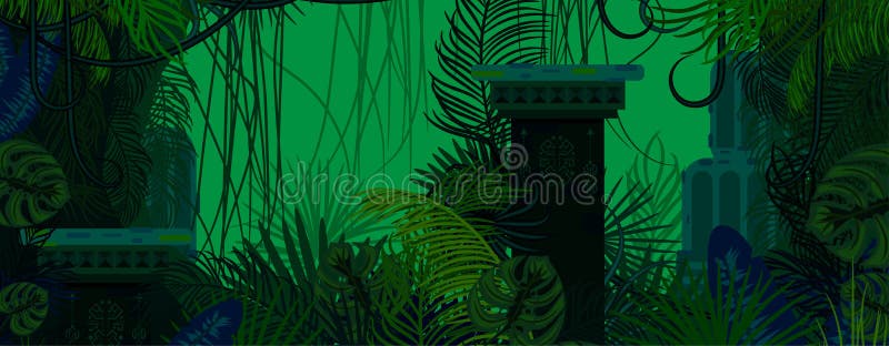 Fond sauvage de nature de vert exotique en bois illustration stock Fond sauvage de nature de vert exotique en bois illustration stock