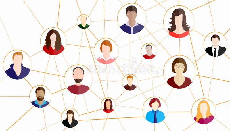 Fond social de vecteur de concept de réseau illustration libre de droits Fond social de vecteur de concept de réseau illustration libre de droits