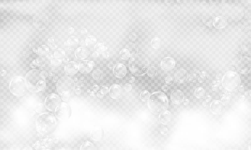 Fond spumă de baie. textura bulelor de șampon royalty free illustration