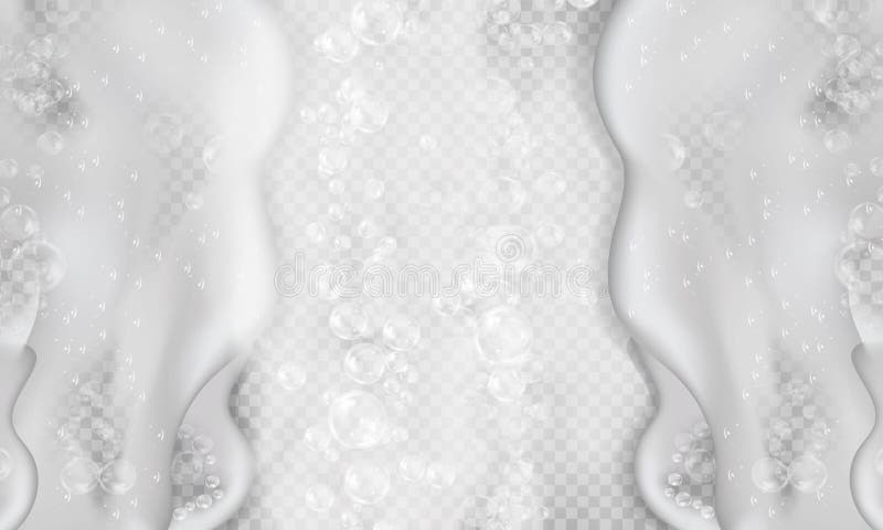 Fond spumă de baie. textura bulelor de șampon stock illustration