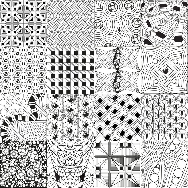 Fond tiré par la main de zentangle pour la page de coloration illustration stock Fond tiré par la main de zentangle pour la page de coloration illustration stock