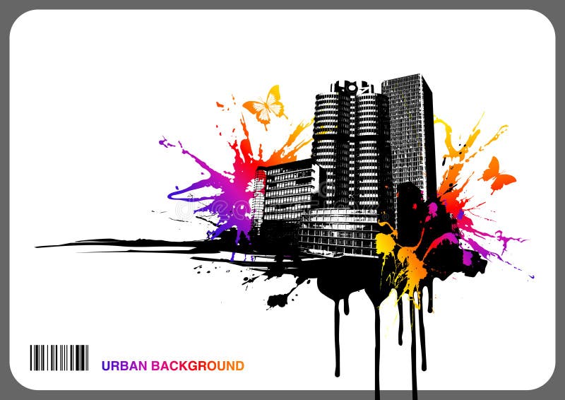 Fond urbain d'arc-en-ciel illustration libre de droits Fond urbain d'arc-en-ciel illustration libre de droits
