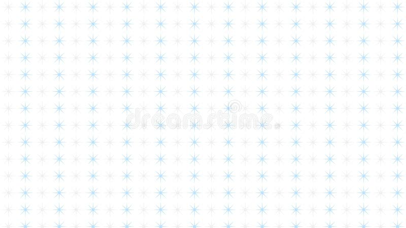 Fond vidéo abstrait animé bleu et gris étoiles motif boucle transparente animation texture fond blanc illustration libre de droits