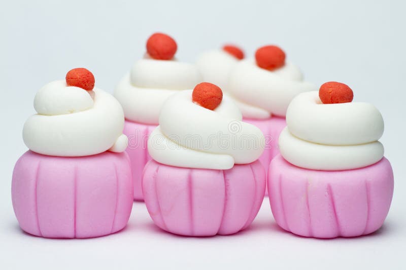 Fondant cupcakes royalty-vrije stock afbeelding
