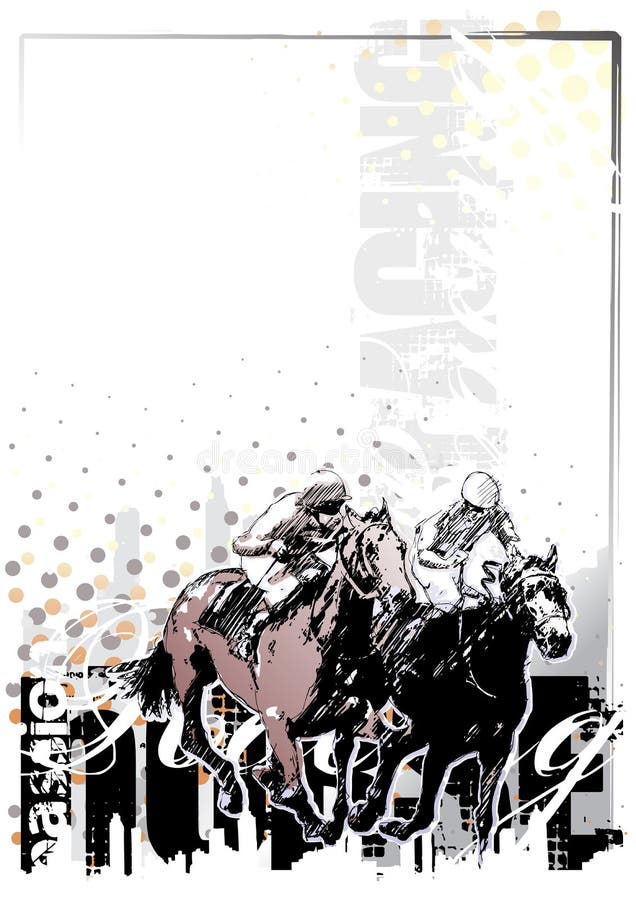 Fondo 1 de la carrera de caballos ilustración del vector Fondo 1 de la carrera de caballos ilustración del vector