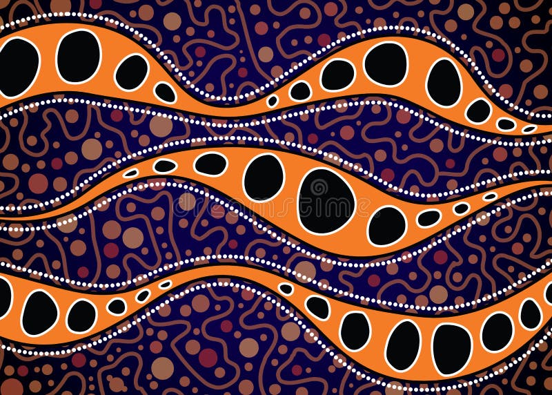 Fondo aborigen del vector del arte del punto