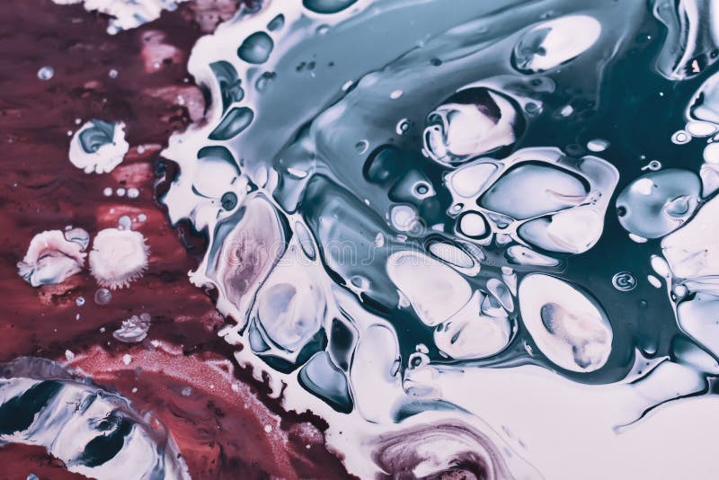 Fondo abstracto - arte fluido, vertido de acrílico fotos de archivo