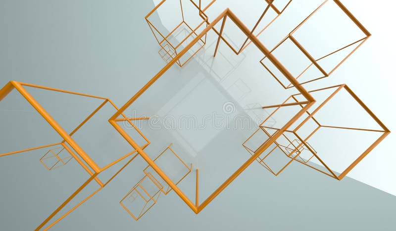 Fondo abstracto con los marcos del rectángulo ilustración del vector