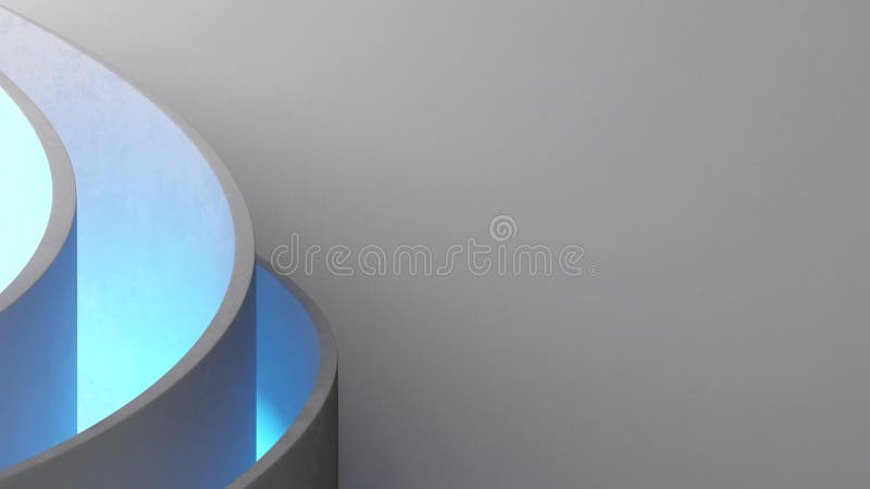 Fondo abstracto de hormigón de estilo industrial con capas curvadas suaves. superficies de textura de diseño minimalista stock de ilustración