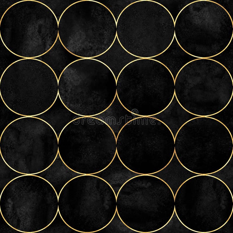 Fondo abstracto de la acuarela con los círculos de color vibrantes negros stock de ilustración Fondo abstracto de la acuarela con los círculos de color vibrantes negros stock de ilustración