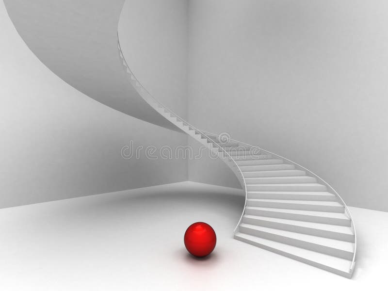 Fondo abstracto de la escalera stock de ilustración