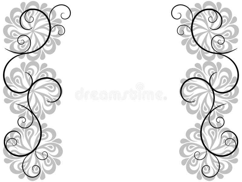 Fondo abstracto de la frontera del remolino ilustración del vector Fondo abstracto de la frontera del remolino ilustración del vector